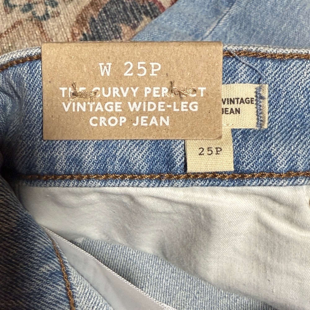 MADEWELL The Curvy Perfect Vintage Wide-Leg Crop Jean NWT Size 25P - Picture 12 of 14